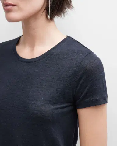 Majestic Filatures Stretch Linen Crewneck Tee | Thumbnail 5