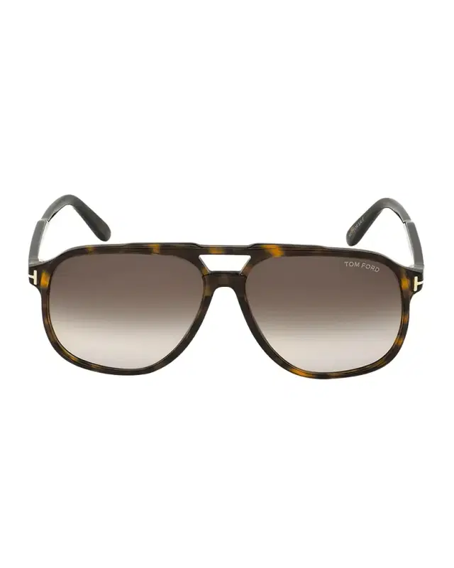 TOM FORD Men 's Raoul Gradient Tortoiseshell Aviator Sunglasses