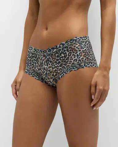 Hanky Panky Leopard-Print Lace Boyshorts | Thumbnail 3