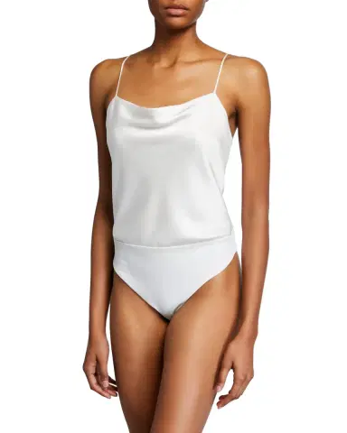 ALICE + OLIVIA Harmon Satin Bodysuit | Thumbnail 1 ALICE + OLIVIA Harmon Satin Bodysuit | Thumbnail 1