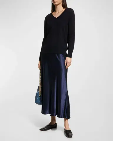 Vince Weekend V-Neck Cashmere Pullover Sweater | Thumbnail 2