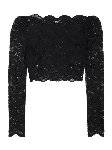 Rabanne Cropped Scalloped Stretch-lace Top | Thumbnail 1
