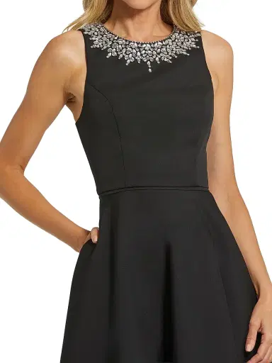 Mac Duggal Women's Ieena Embellished Crepe High-Low Gown | Thumbnail 3 Mac Duggal Women's Ieena Embellished Crepe High-Low Gown | Thumbnail 3