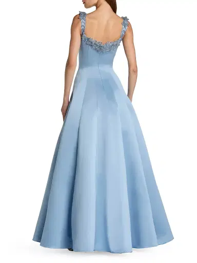 Mac Duggal Women's Beaded Satin Off-The-Shoulder Gown | Thumbnail 2 Mac Duggal Women's Beaded Satin Off-The-Shoulder Gown | Thumbnail 2