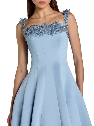 Mac Duggal Women's Beaded Satin Off-The-Shoulder Gown | Thumbnail 3 Mac Duggal Women's Beaded Satin Off-The-Shoulder Gown | Thumbnail 3