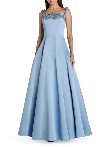 Mac Duggal Women's Beaded Satin Off-The-Shoulder Gown | Thumbnail 1 Mac Duggal Women's Beaded Satin Off-The-Shoulder Gown | Thumbnail 1
