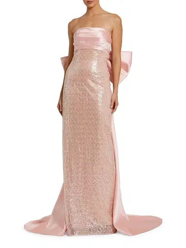 Mac Duggal Women's Embellished Bow Strapless Gown | Thumbnail 1