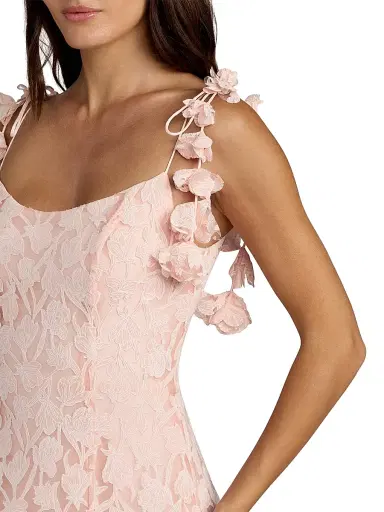 Mac Duggal Women's Floral Tulle A-Line Cocktail Dress - Blossom Pink | Thumbnail 3 Mac Duggal Women's Floral Tulle A-Line Cocktail Dress - Blossom Pink | Thumbnail 3