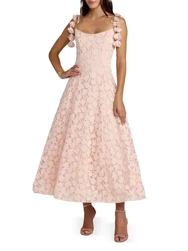 Mac Duggal Women's Floral Tulle A-Line Cocktail Dress - Blossom Pink | Thumbnail 1 Mac Duggal Women's Floral Tulle A-Line Cocktail Dress - Blossom Pink | Thumbnail 1