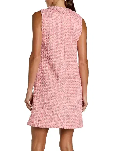 Mac Duggal Women's Bouclé Sleeveless Sheath Minidress - Pink - Size XL | Thumbnail 2