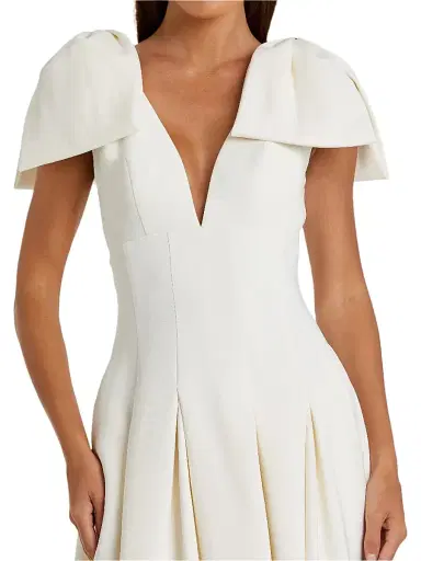 Mac Duggal Women's Ieena Crêpe Bow-Strap A-Line Cocktail Dress | Thumbnail 3 Mac Duggal Women's Ieena Crêpe Bow-Strap A-Line Cocktail Dress | Thumbnail 3