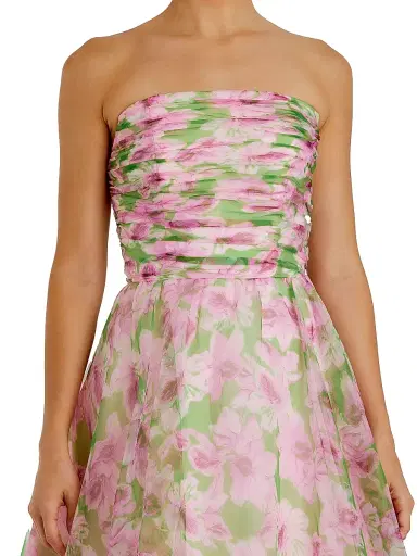 Mac Duggal Women's Prom Floral Chiffon Gown - Pink Multi - Size 14 | Thumbnail 3 Mac Duggal Women's Prom Floral Chiffon Gown - Pink Multi - Size 14 | Thumbnail 3