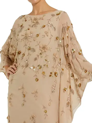 Mac Duggal Women's Embellished Trapeze Dress - Beige Gold - Size 28 | Thumbnail 3 Mac Duggal Women's Embellished Trapeze Dress - Beige Gold - Size 28 | Thumbnail 3