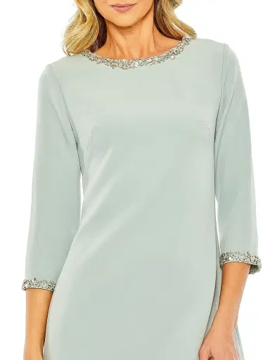 Mac Duggal Women's Embellished A-Line Cocktail Dress - Seafoam - Size Large | Thumbnail 4 Mac Duggal Women's Embellished A-Line Cocktail Dress - Seafoam - Size Large | Thumbnail 4