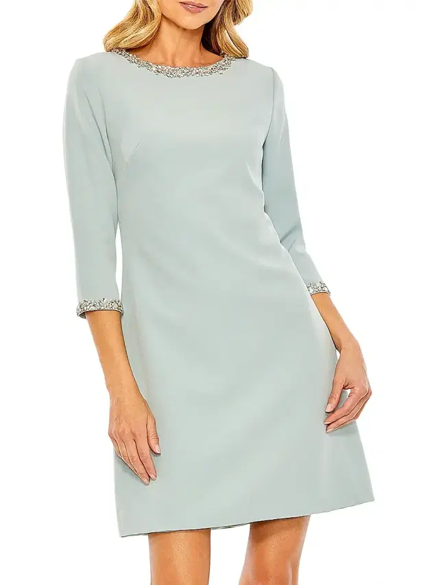 Mac Duggal Women's Embellished A-Line Cocktail Dress - Seafoam