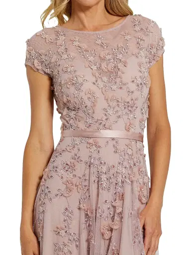 Mac Duggal Women's Evening Floral-Embroidered Mesh Gown - Mocha | Thumbnail 3