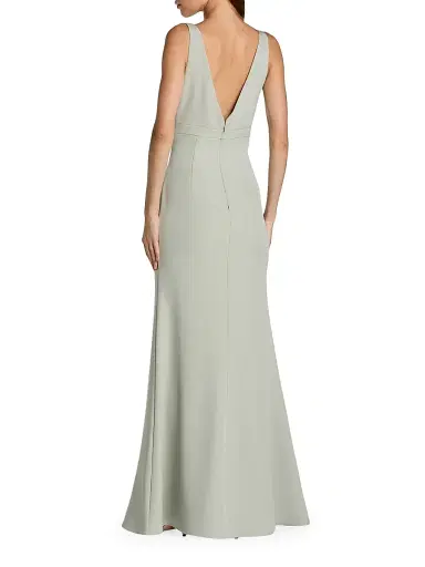 Mac Duggal Women's Bow Crepe Sleeveless Mermaid Gown - Sage - Size 16 | Thumbnail 2 Mac Duggal Women's Bow Crepe Sleeveless Mermaid Gown - Sage - Size 16 | Thumbnail 2
