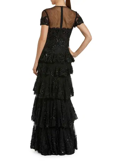 Mac Duggal Women's Embellished Tiered Gown - Black - Size 16 | Thumbnail 2 Mac Duggal Women's Embellished Tiered Gown - Black - Size 16 | Thumbnail 2