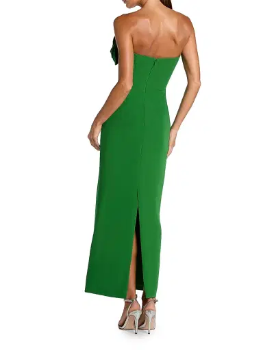 Mac Duggal Women's Floral Embellished Crepe Strapless Maxi Dress - Spring Green - Size 14 | Thumbnail 2