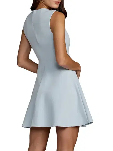 Mac Duggal Women's Embellished Crepe Minidress - Powder Blue - Size 14 | Thumbnail 3