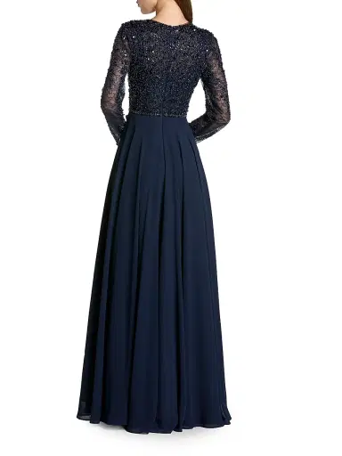Mac Duggal Women's Embellished A-Line Gown - Midnight - Size 18 | Thumbnail 2