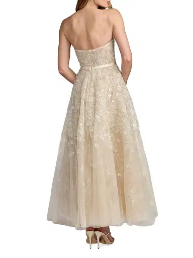 Mac Duggal Women's Sequin Floral Strapless Gown | Thumbnail 2 Mac Duggal Women's Sequin Floral Strapless Gown | Thumbnail 2