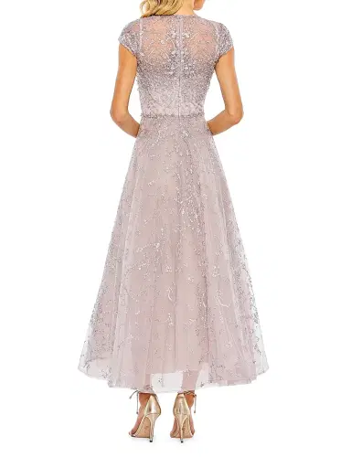 Mac Duggal Women's Embellished Jewel Neck A-Line Cocktail Dress - Lilac - Size 18 | Thumbnail 2 Mac Duggal Women's Embellished Jewel Neck A-Line Cocktail Dress - Lilac - Size 18 | Thumbnail 2
