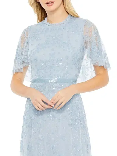 Mac Duggal Women's Sequin-Embellished A-Line Tulle Gown - Powder Blue - Size 18 | Thumbnail 3 Mac Duggal Women's Sequin-Embellished A-Line Tulle Gown - Powder Blue - Size 18 | Thumbnail 3