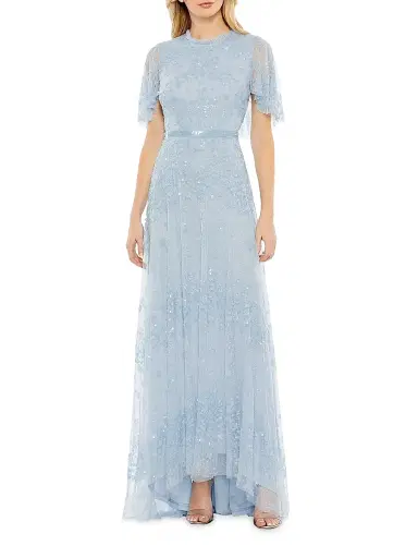 Mac Duggal Women's Sequin-Embellished A-Line Tulle Gown - Powder Blue - Size 18 | Thumbnail 1 Mac Duggal Women's Sequin-Embellished A-Line Tulle Gown - Powder Blue - Size 18 | Thumbnail 1