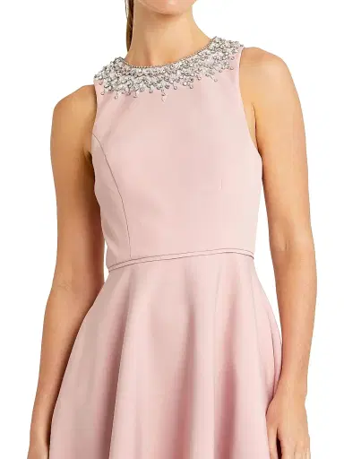 Mac Duggal Women's Ieena Embellished Crepe High-Low Gown | Thumbnail 3