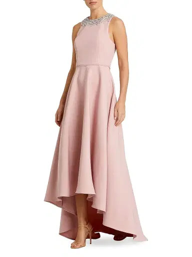 Mac Duggal Women's Ieena Embellished Crepe High-Low Gown | Thumbnail 1