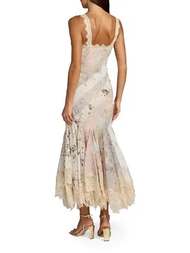 Mac Duggal Women's Floral Patchwork Chiffon Handkerchief-Hem Cocktail Dress | Thumbnail 2 Mac Duggal Women's Floral Patchwork Chiffon Handkerchief-Hem Cocktail Dress | Thumbnail 2