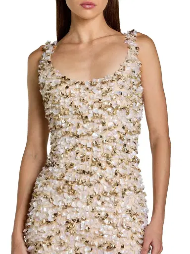 Mac Duggal Women's Paillette Beaded Sheath Midi-Dress - Oyster - Size 14 | Thumbnail 3 Mac Duggal Women's Paillette Beaded Sheath Midi-Dress - Oyster - Size 14 | Thumbnail 3