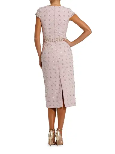 Mac Duggal Women's Hand-Embellished Cap-Sleeve Midi-Dress - Mauve - Size 16 | Thumbnail 2