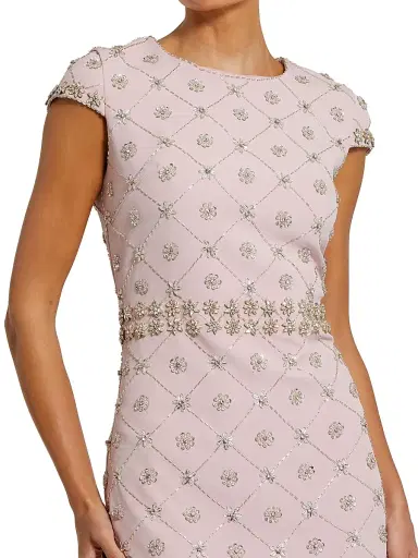 Mac Duggal Women's Hand-Embellished Cap-Sleeve Midi-Dress - Mauve - Size 16 | Thumbnail 3