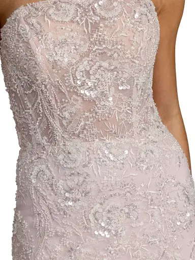 Mac Duggal Women's Embellished Strapless Mermaid Gown - Blush Multi - Size 0 | Thumbnail 3