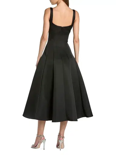 Mac Duggal Women's Embellished Floral Satin Midi-Dress | Thumbnail 2 Mac Duggal Women's Embellished Floral Satin Midi-Dress | Thumbnail 2