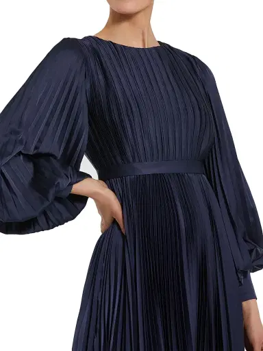 Mac Duggal Women's Ieena Pleated Midi-Dress | Thumbnail 3 Mac Duggal Women's Ieena Pleated Midi-Dress | Thumbnail 3