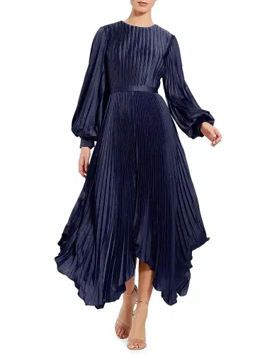Mac Duggal Women's Ieena Pleated Midi-Dress | Thumbnail 1 Mac Duggal Women's Ieena Pleated Midi-Dress | Thumbnail 1
