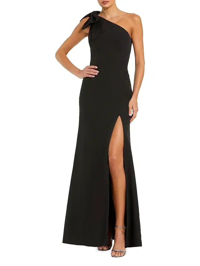 Mac Duggal Women's Ieena One-Shoulder Bow Gown - Black