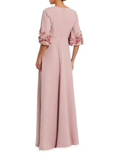 Mac Duggal Women's Evening Embellished Stretch-Crepe Gown - Rose - Size 18 | Thumbnail 2