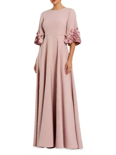 Mac Duggal Women's Evening Embellished Stretch-Crepe Gown - Rose - Size 18 | Thumbnail 1