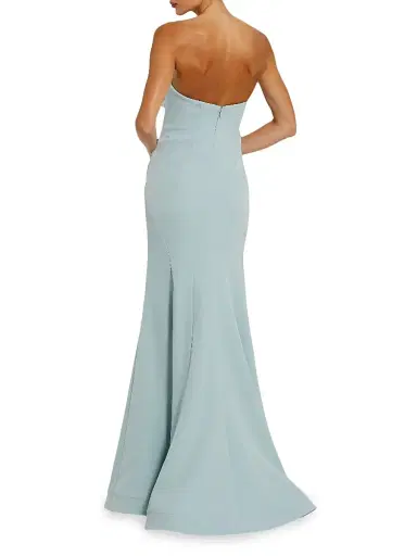 Mac Duggal Women's Crêpe 3D Rhinestone Flower Strapless Gown | Thumbnail 2