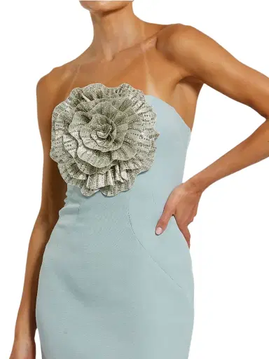 Mac Duggal Women's Crêpe 3D Rhinestone Flower Strapless Gown | Thumbnail 3