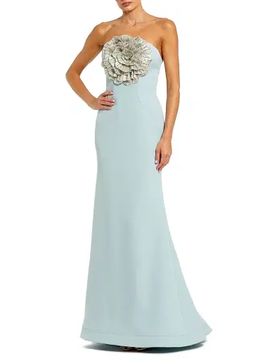 Mac Duggal Women's Crêpe 3D Rhinestone Flower Strapless Gown | Thumbnail 1