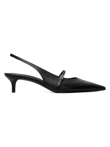 Tory Burch Women's Double T 45MM Leather Buckle Mary Janes | Thumbnail 1 Tory Burch Women's Double T 45MM Leather Buckle Mary Janes | Thumbnail 1