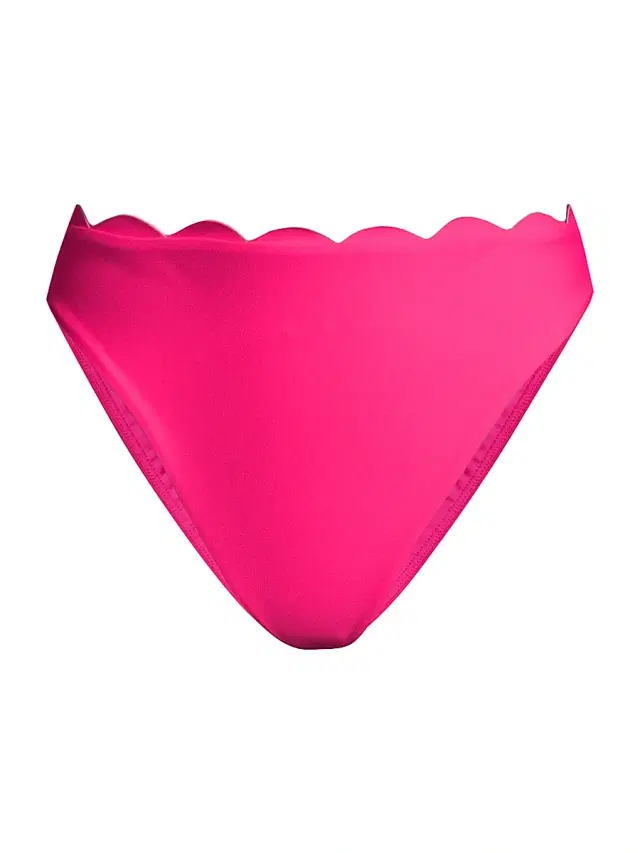 Ramy Brook Women's Amani Scalloped Bikini Bottom - Perfect Pink