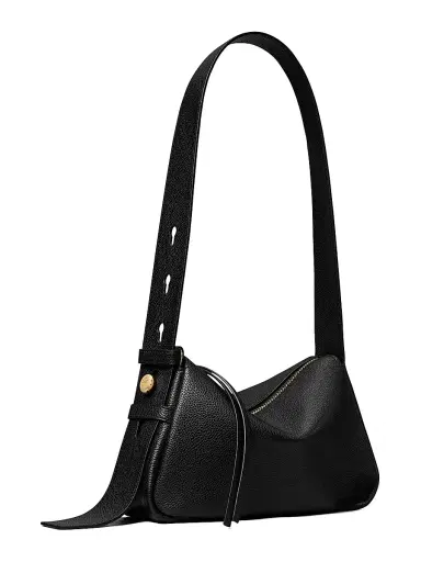 Tory Burch Women's Small Romy Leather Shoulder Bag - Black | Thumbnail 4
