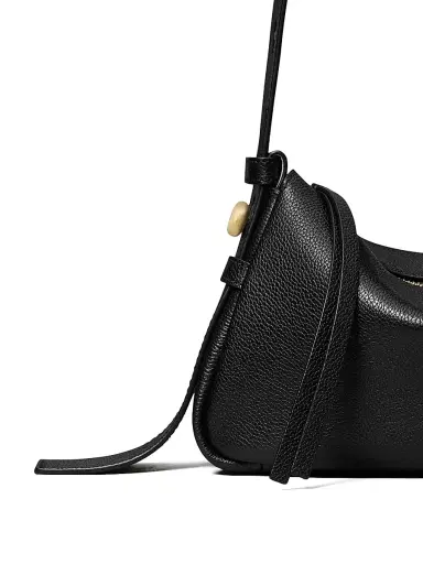 Tory Burch Women's Small Romy Leather Shoulder Bag - Black | Thumbnail 5