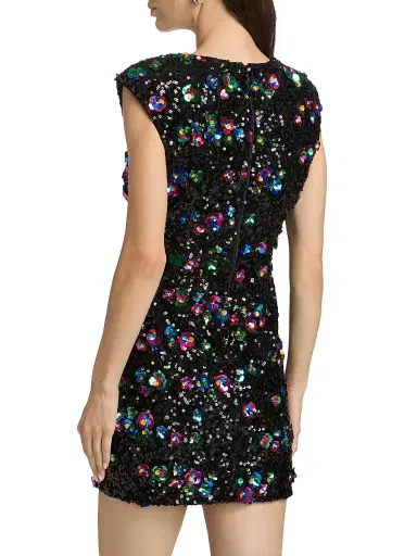 Ramy Brook Women's Lacey Rosette-Embellished Sequined Minidress | Thumbnail 5